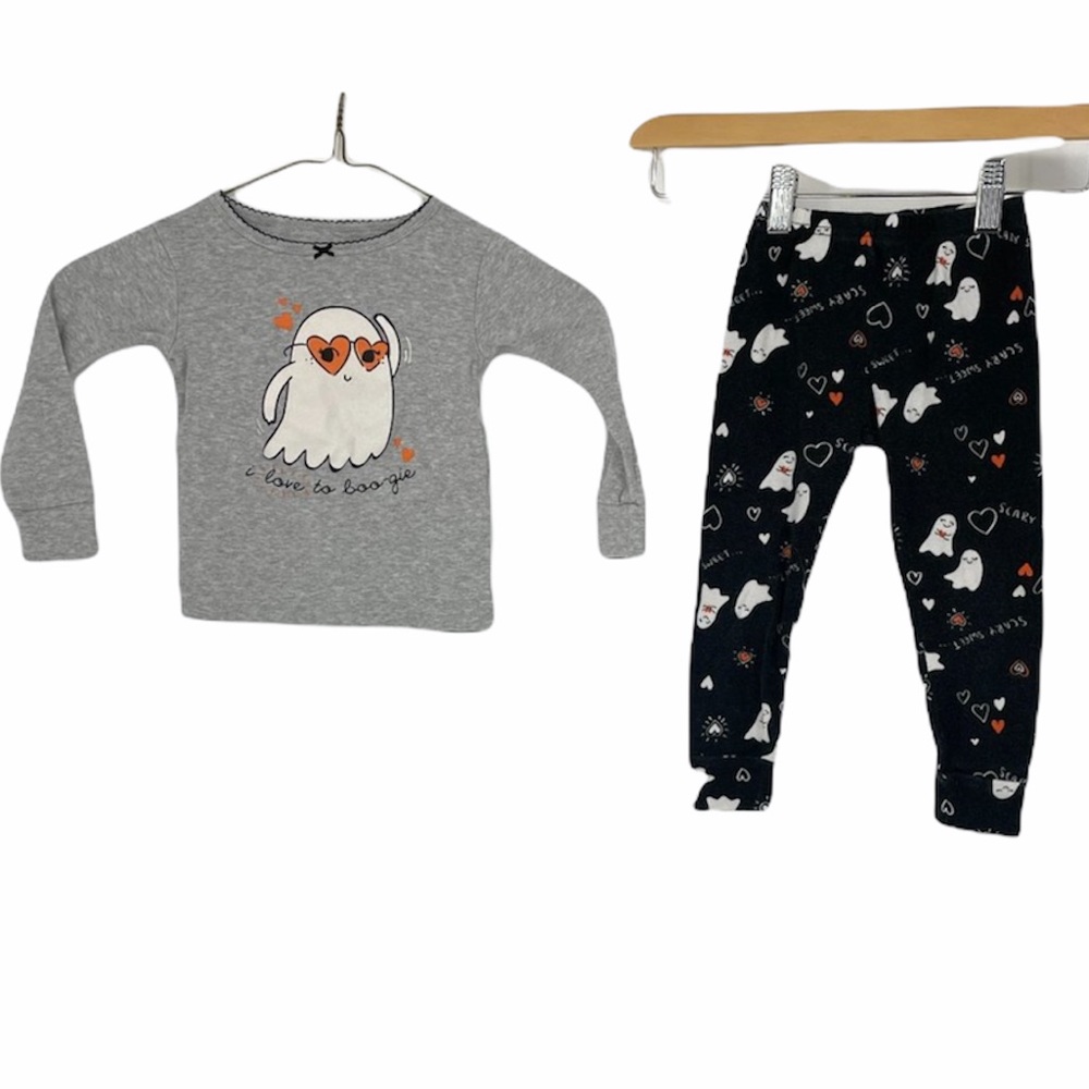 Carter’s 2T Halloween matching outfit grey orange